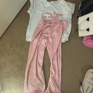 Women Pink Pajama Set